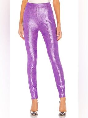 Lovers + Friends Vivian Shimmer Purple Pants